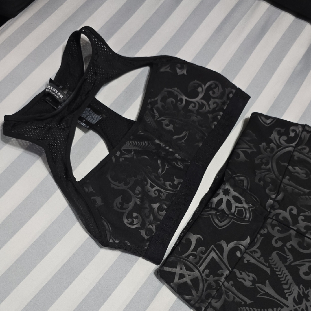 Killstar Gothic Black Activewear SET